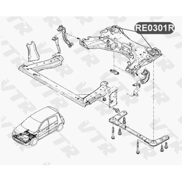 Сайлентблок подрамника передней подвески VTR RE0301R-1