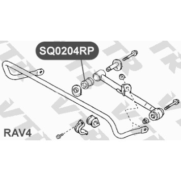 Сайлентблок полиуретановый нижнего рычага задней подвески, внутренний VTR SQ0204RP-2