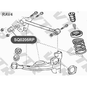Сайлентблок полиуретановый верхнего рычага задней подвески, наружный VTR SQ0205RP-2