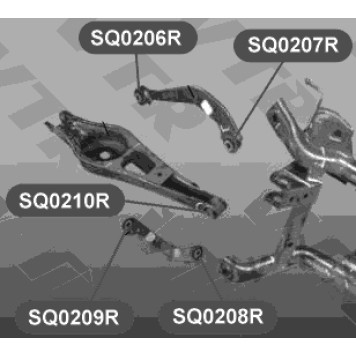 Сайлентблок рычага задней подвески, задний VTR SQ0209R-1