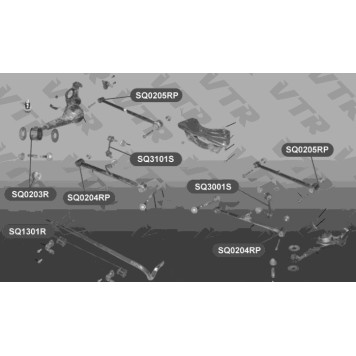 Тяга стабилизатора задней подвески, правая VTR SQ3101S-1