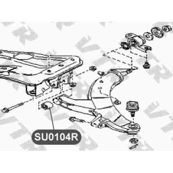 Cайлентблок рычага передней подвески, передний VTR SU0104R-1
