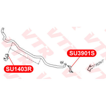 Втулка стабилизатора передней подвески VTR SU1403R-1
