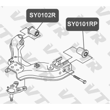 Сайлентблок полиуретановый нижнего рычага передней подвески, задний VTR SY0101RP-1