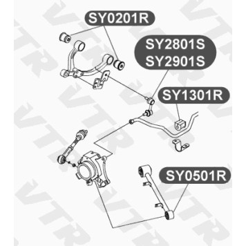 Сайлентблок верхнего рычага задней подвески VTR SY0201R-1