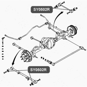 Сайлентблок продольной тяги задней подвески VTR SY0502R-1