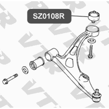 Сайлентблок рычага передней подвески, задний VTR SZ0108R-1