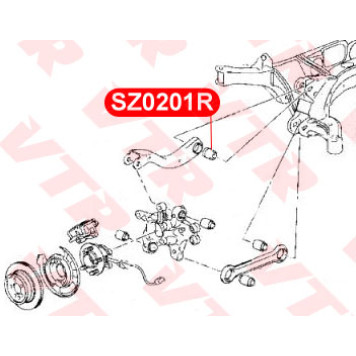 Сайлентблок верхнего рычага задней подвески VTR SZ0201R-1