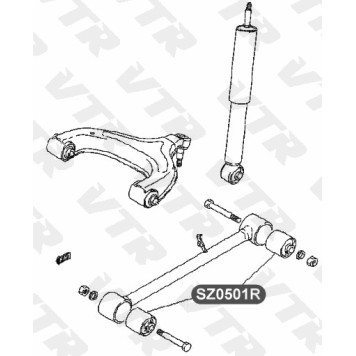 Сайлентблок продольной тяги задней подвески VTR SZ0501R-1