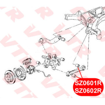 Сайлентблок поперечной тяги задней подвески VTR SZ0601R-1
