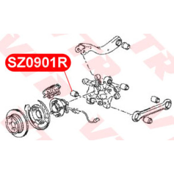 Сайлентблок цапфы задней подвески VTR SZ0901R-1