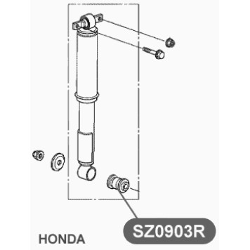 Сайлентблок цапфы задней подвески, нижний VTR SZ0903R-2