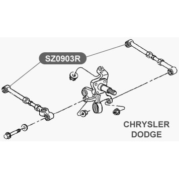 Сайлентблок цапфы задней подвески, нижний VTR SZ0903R-3