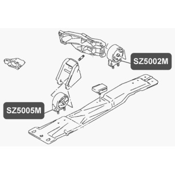 Подушка двигателя, передняя, слева VTR SZ5005M-1