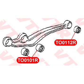 Сайлентблок продольного рычага передней подвески, передний и центральный VTR TO0101R-1