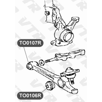 Сайлентблок нижнего рычага передней подвески, наружный VTR TO0106R-1