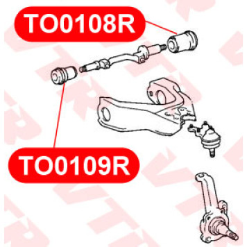 Сайлентблок верхнего рычага передней подвески, передний VTR TO0109R-1