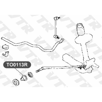 Сайлентблок реактивной тяги передней подвески VTR TO0113R-1