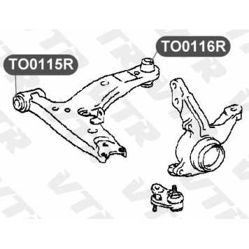 Сайлентблок нижнего рычага передней подвески, задний VTR TO0116R-1