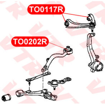 Сайлентблок верхнего рычага передней подвески VTR TO0117R-1