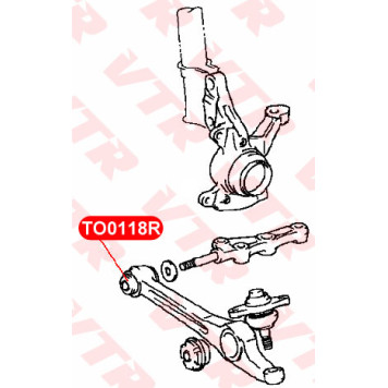 Сайлентблок нижнего рычага передней подвески, внутренний VTR TO0118R-1