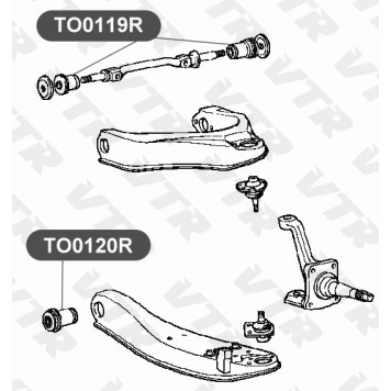 Сайлентблок верхнего рычага передней подвески, задний VTR TO0119R-2