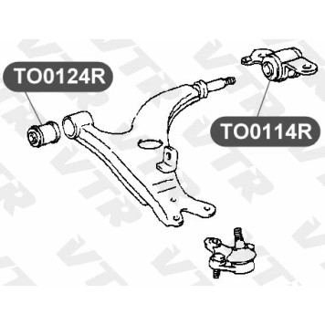 Сайлентблок нижнего рычага передней подвески, передний VTR TO0124R-1