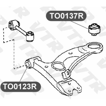 Сайлентблок нижнего рычага передней подвески, задний VTR TO0137R-1