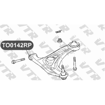 Сайлентблок полиуретановый рычага передней подвески, передний VTR TO0142RP-1