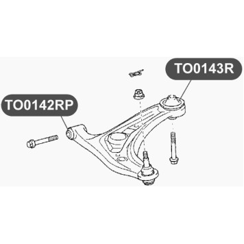 Cайлентблок рычага передней подвески, передний VTR TO0143R-1