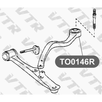 Сайлентблок нижнего рычага передней подвески, задний VTR TO0146R-1