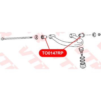 Сайлентблок полиуретановый верхнего рычага передней подвески VTR TO0147RP-1