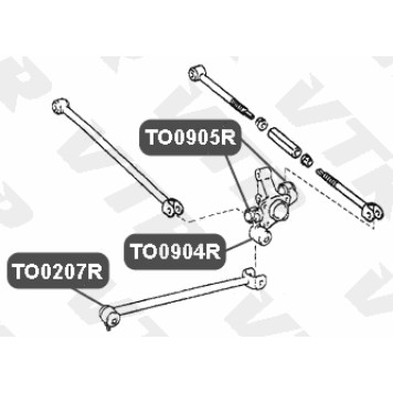 Сайлентблок продольного рычага задней подвески, передний VTR TO0207R-1