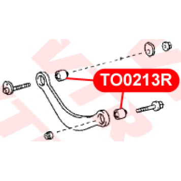 Сайлентблок полиуретановый верхнего поперечного рычага задней подвески VTR TO0213RP-1