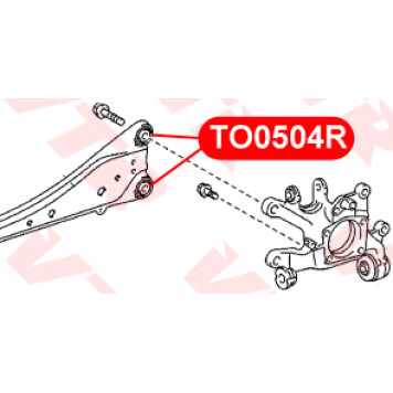 Сайлентблок продольного рычага задней подвески, задний VTR TO0504R-1