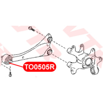 Сайлентблок продольного рычага задней подвески, передний VTR TO0505R-1