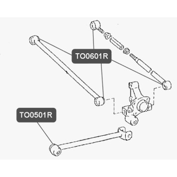 Сайлентблок поперечной тяги задней подвески VTR TO0601R-1