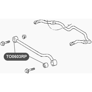 Сайлентблок полиуретановый поперечной тяги передней подвески VTR TO0603RP-1