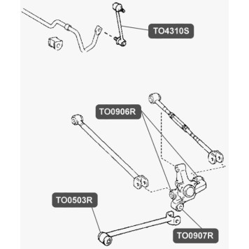 Сайлентблок цапфы задней подвески, нижний VTR TO0907R-1