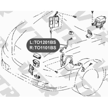 Датчик АБС передней подвески, правый VTR TO1101BS-1