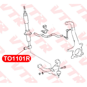 Сайлентблок амортизатора передней подвески VTR TO1101R-1