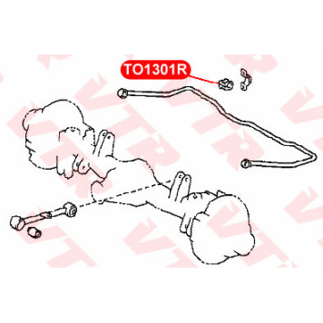 Втулка стабилизатора задней подвески, внутренняя VTR TO1301R-1
