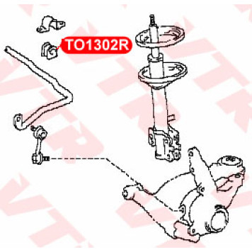 Втулка стабилизатора передней подвески, внутренняя VTR TO1302R-1