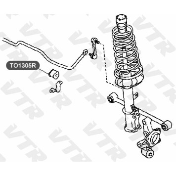 Втулка стабилизатора задней подвески, внутренняя VTR TO1305R-1