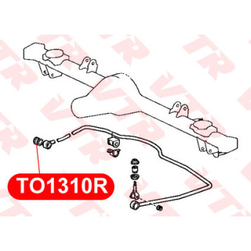 Втулка стабилизатора передней и задней подвески, наружная VTR TO1310R-1