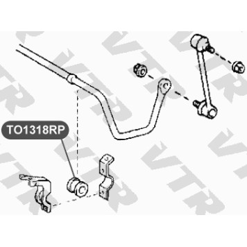 Втулка полиуретановая стабилизатора задней подвески VTR TO1318RP-1