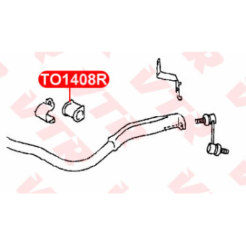 Втулка стабилизатора передней подвески, внутренняя VTR TO1408R-1