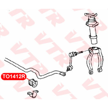 Втулка стабилизатора передней подвески, внутренняя VTR TO1412R-1