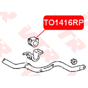 Втулка полиуретановая стабилизатора передней подвески VTR TO1416RP-1