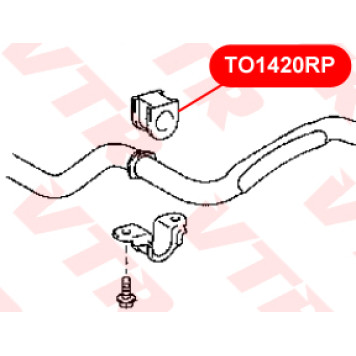 Втулка полиуретановая стабилизатора передней подвески VTR TO1420RP-1